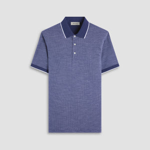 Two-Tone Bird's Eye Polo Shirt