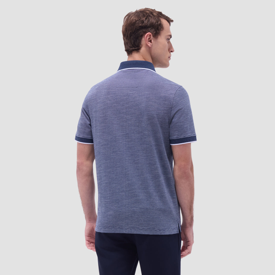 Two-Tone Bird's Eye Polo Shirt