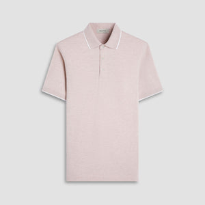 Two-Tone Bird's Eye Polo Shirt