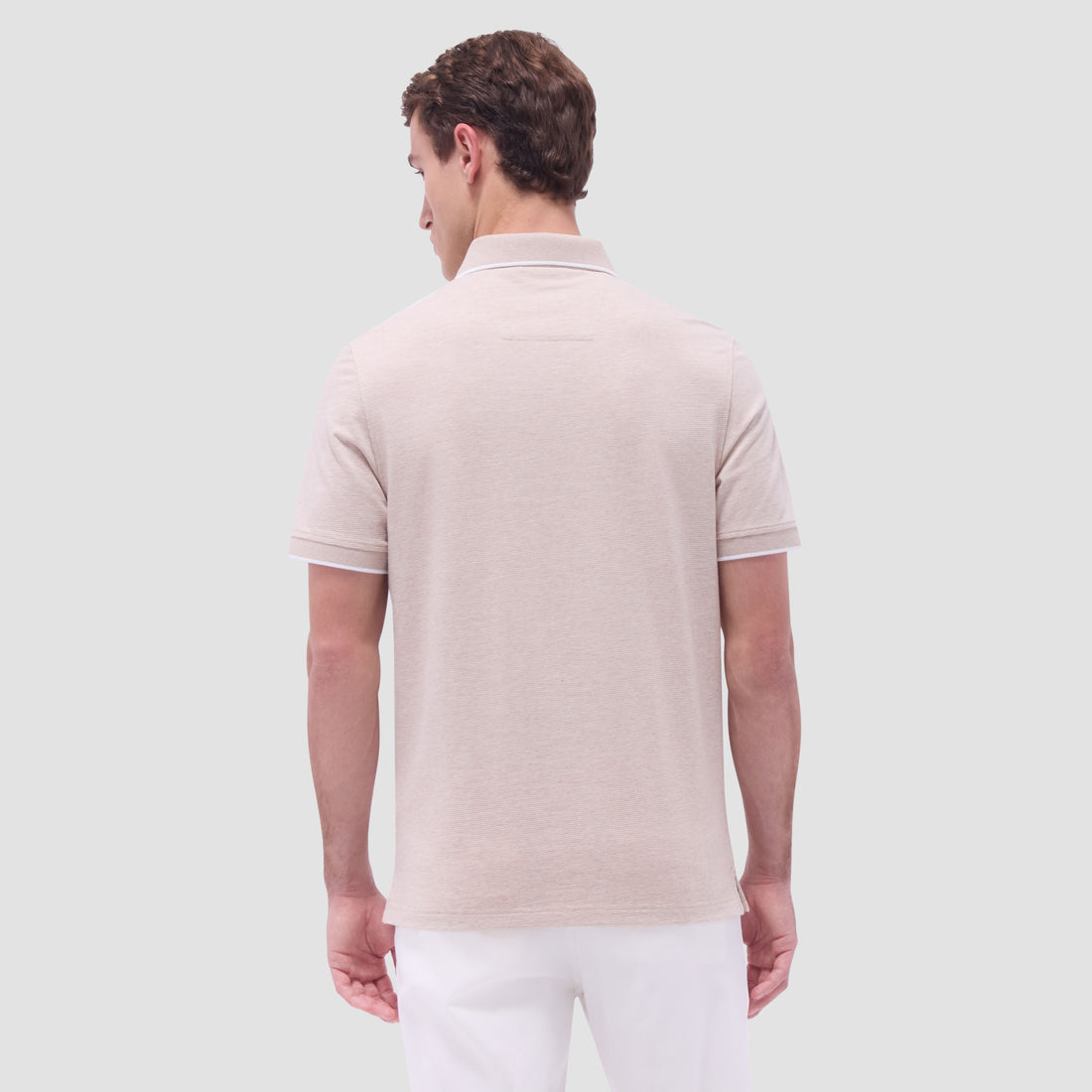 Two-Tone Bird's Eye Polo Shirt