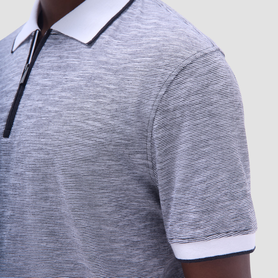 Textured Quarter-Zip Polo Shirt