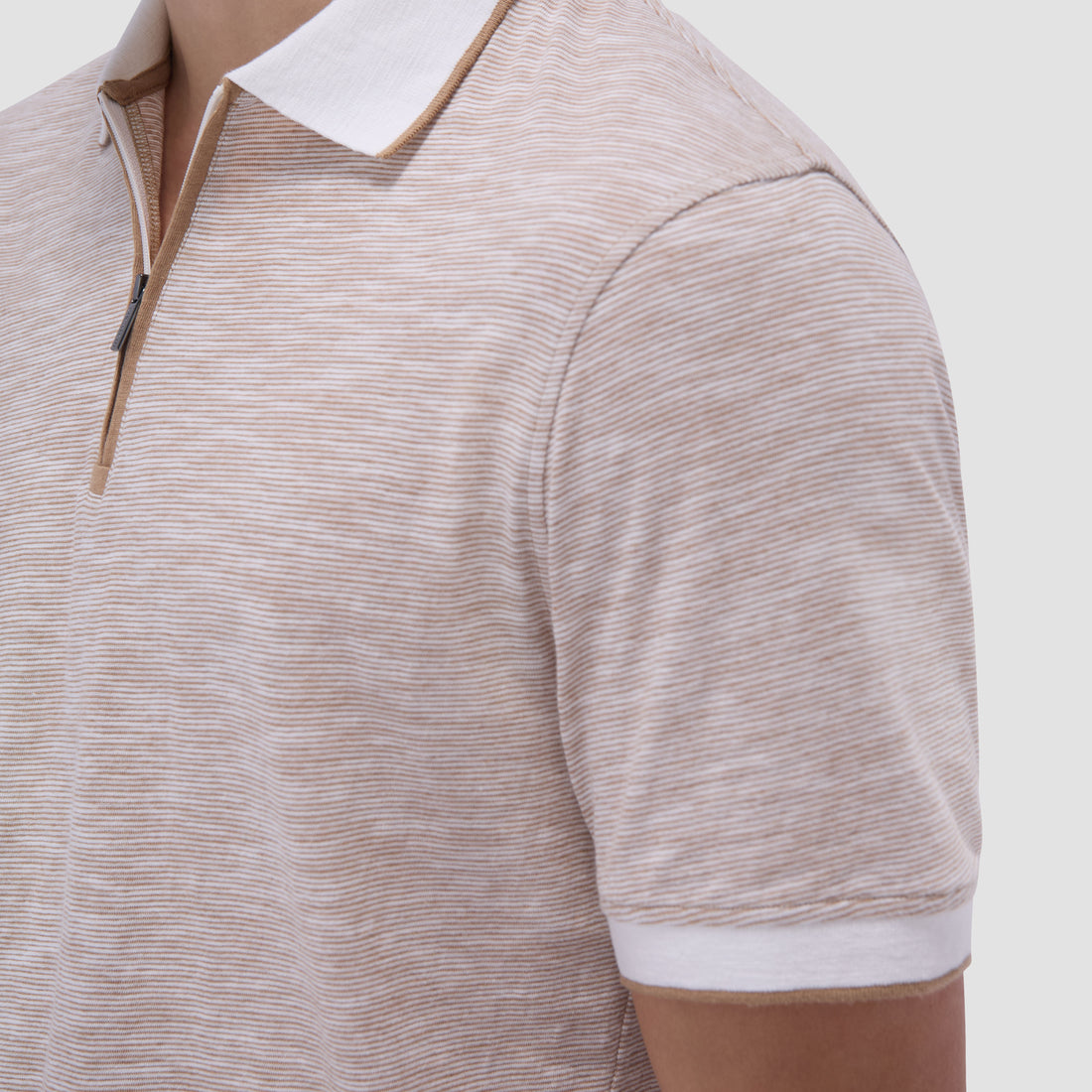 Textured Quarter-Zip Polo Shirt