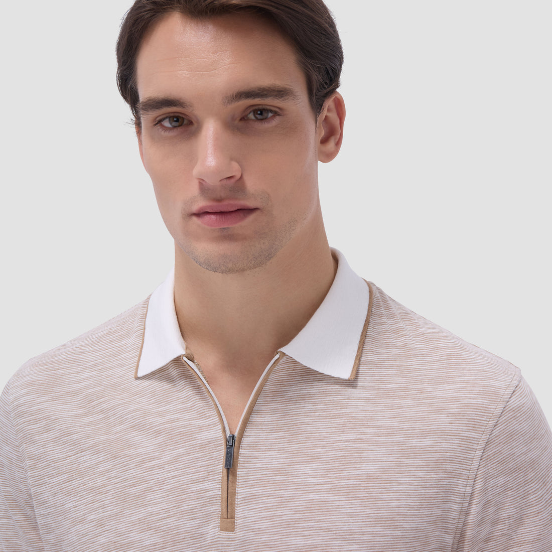 Textured Quarter-Zip Polo Shirt