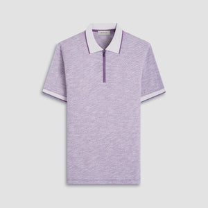 Textured Quarter-Zip Polo Shirt