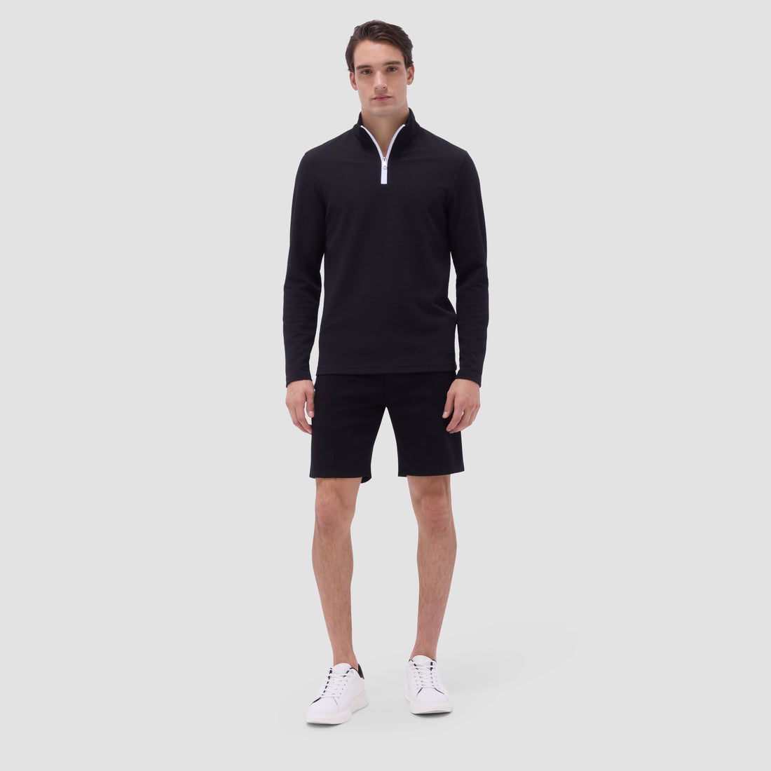 Textured Performance Quarter-Zip Pullover