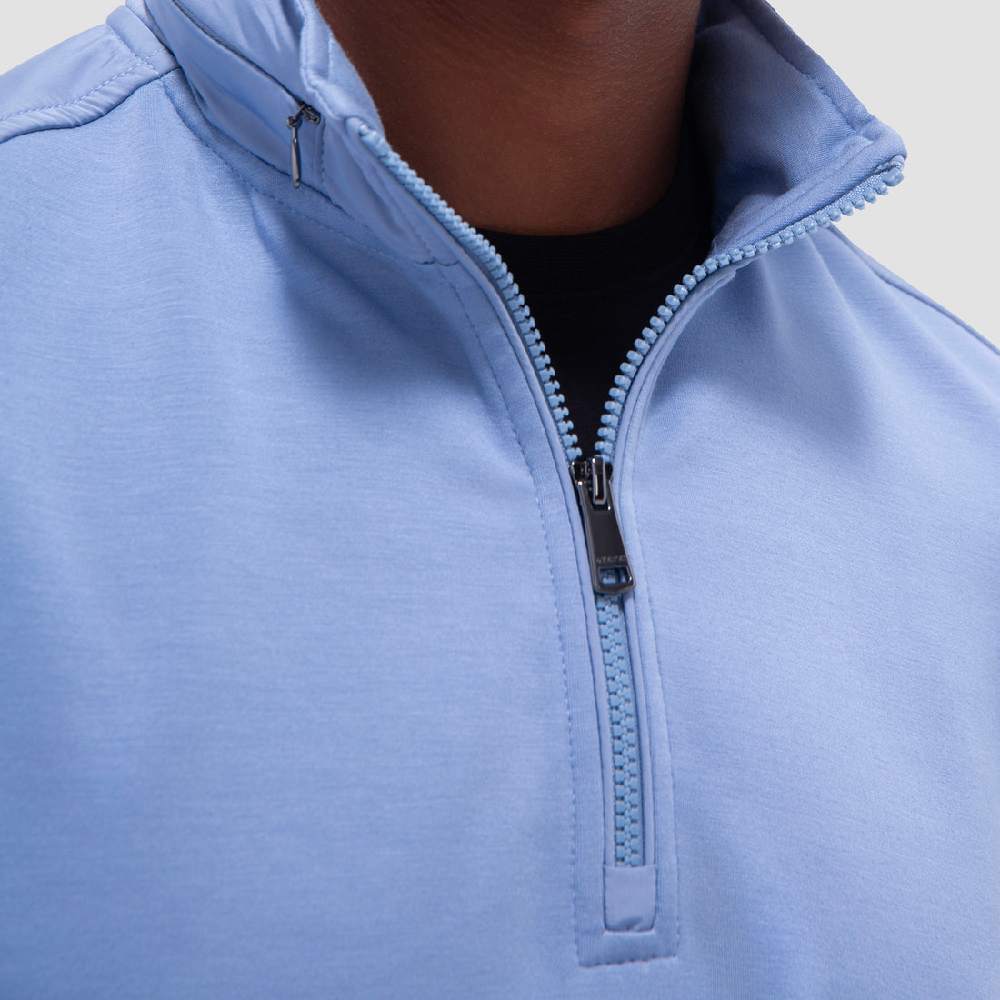 Soft Touch Solid Quarter-Zip Pullover With Hood