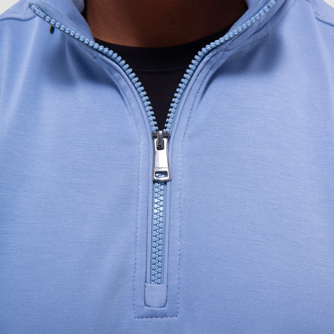 Soft Touch Solid Quarter-Zip Pullover With Hood