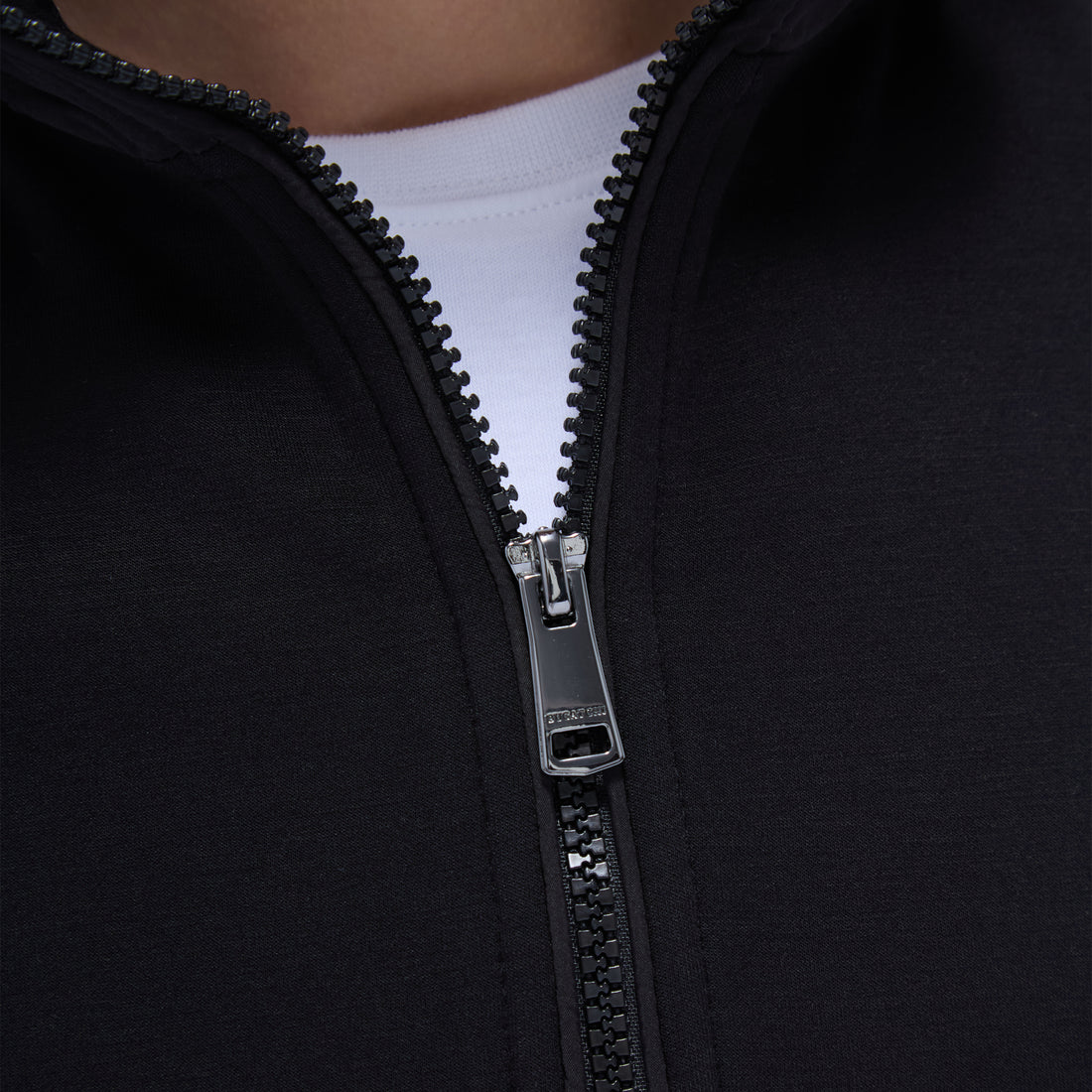 Soft Touch Solid Quarter-Zip Pullover With Hood