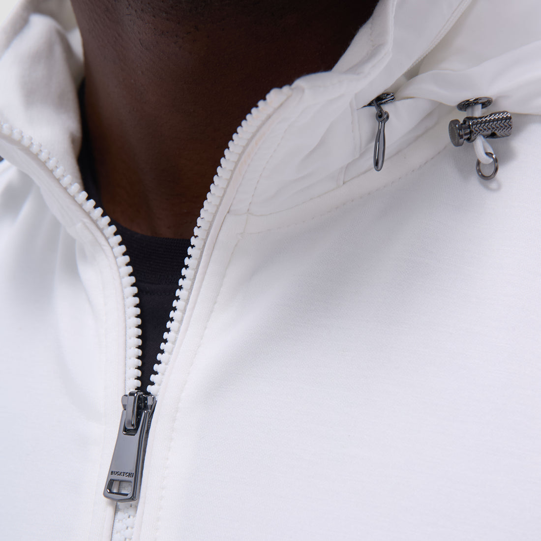 Soft Touch Solid Quarter-Zip Pullover With Hood