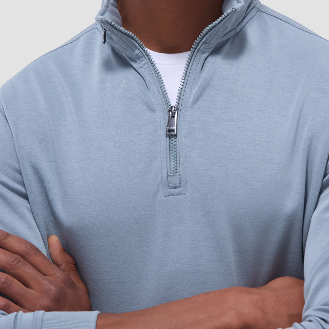 Soft Touch Solid Quarter-Zip Pullover With Hood