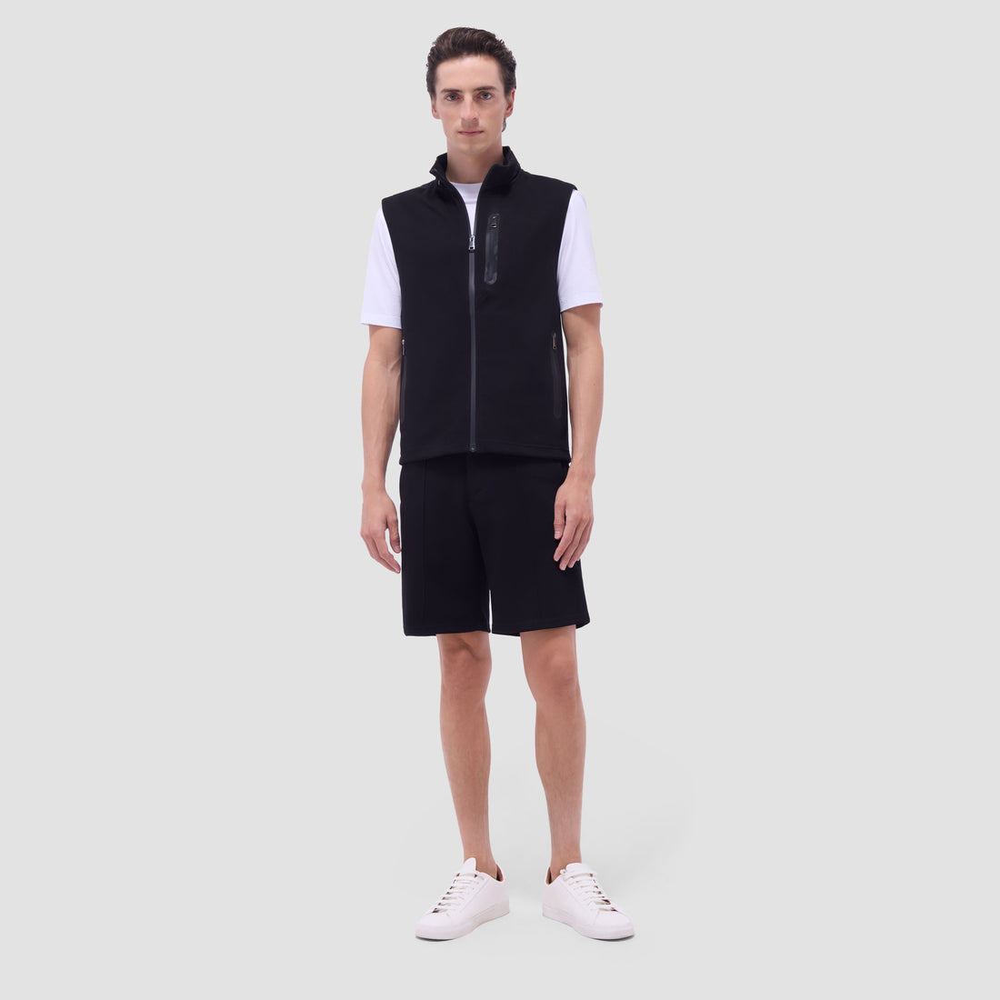 Soft Touch Solid Vest With Hood