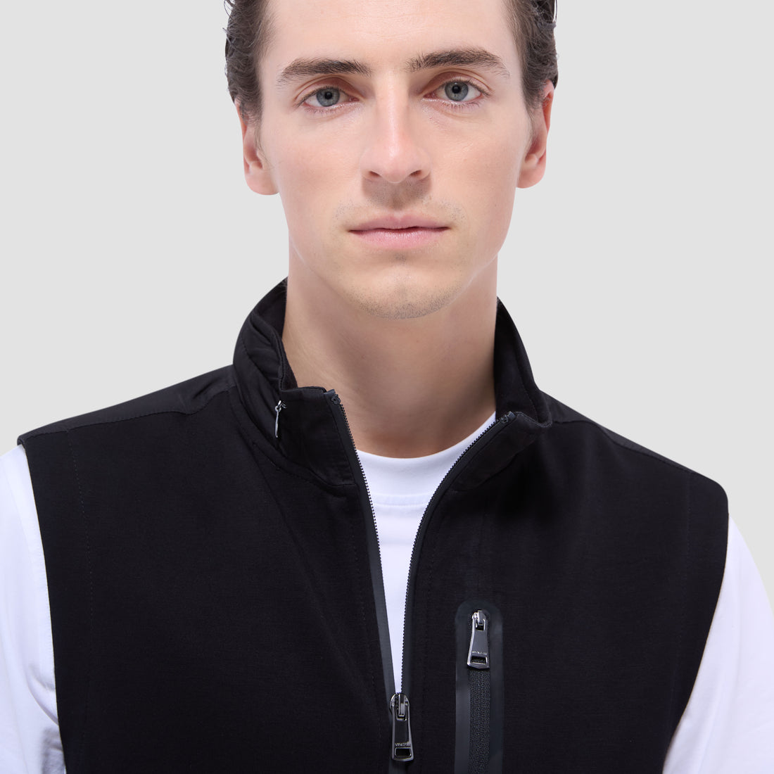 Soft Touch Solid Vest With Hood