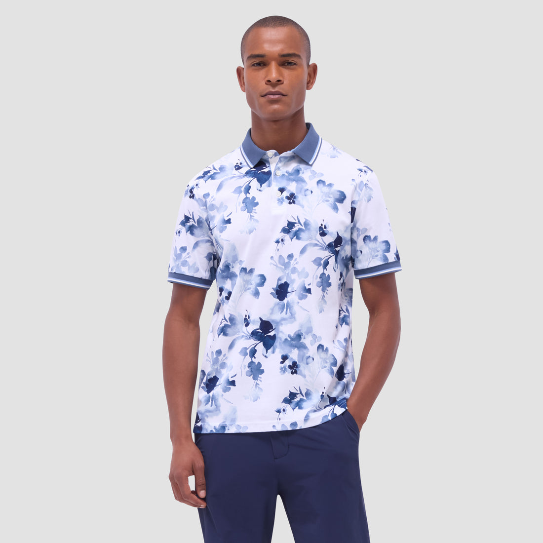 Watercolor Floral Polo Shirt