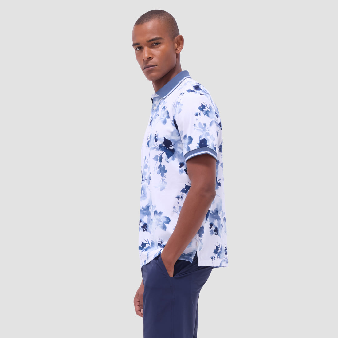 Watercolor Floral Polo Shirt