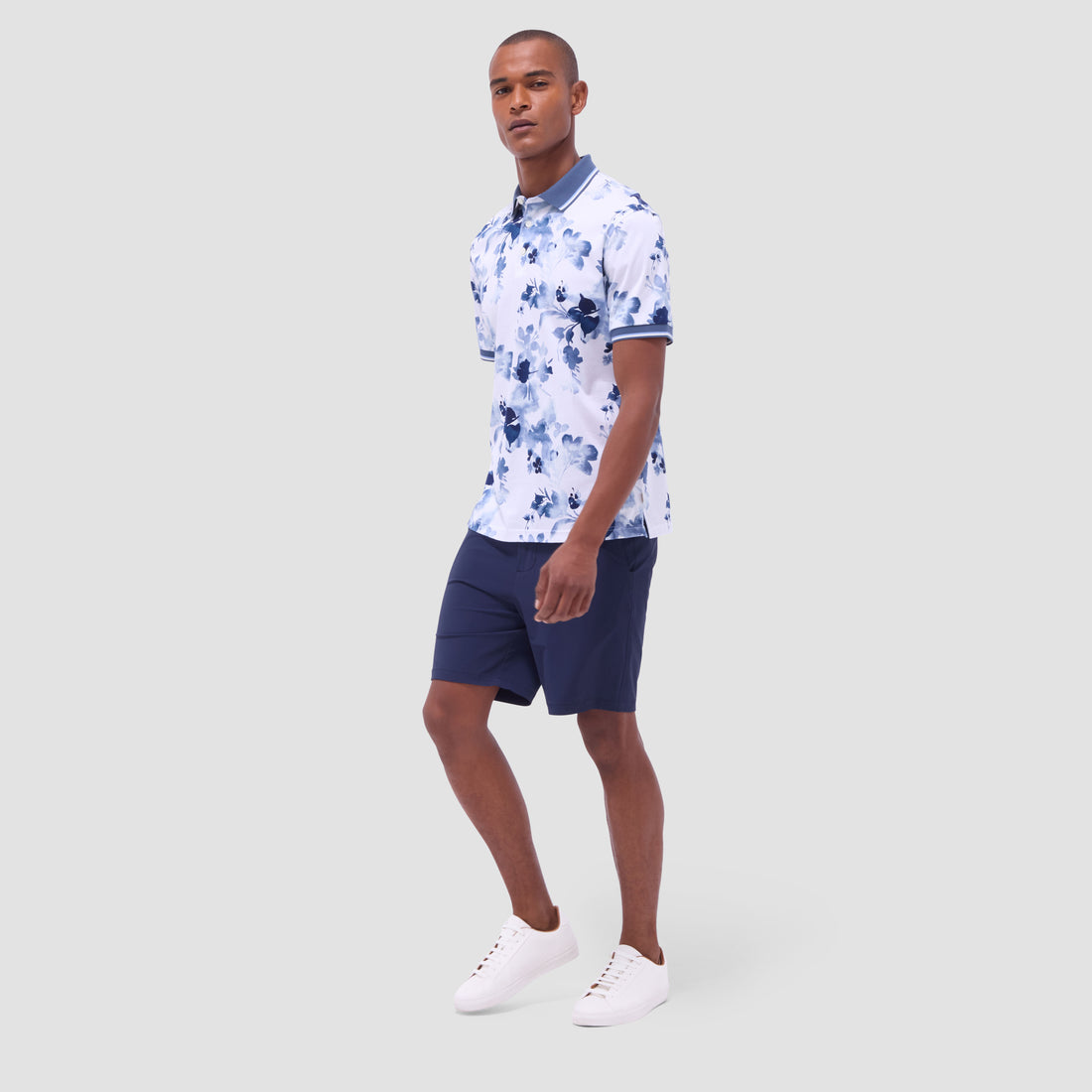 Watercolor Floral Polo Shirt