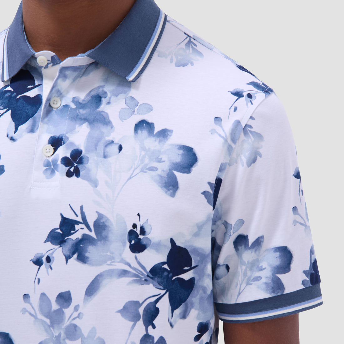 Watercolor Floral Polo Shirt