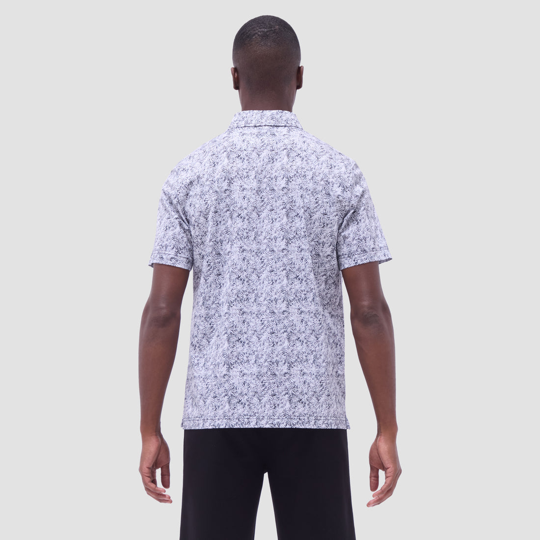 Victor Leaf Print OoohCotton Polo Shirt