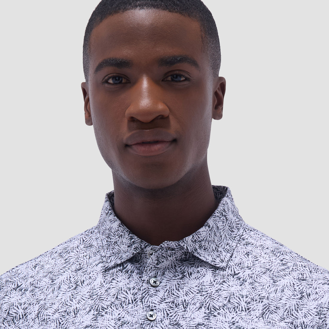 Victor Leaf Print OoohCotton Polo Shirt