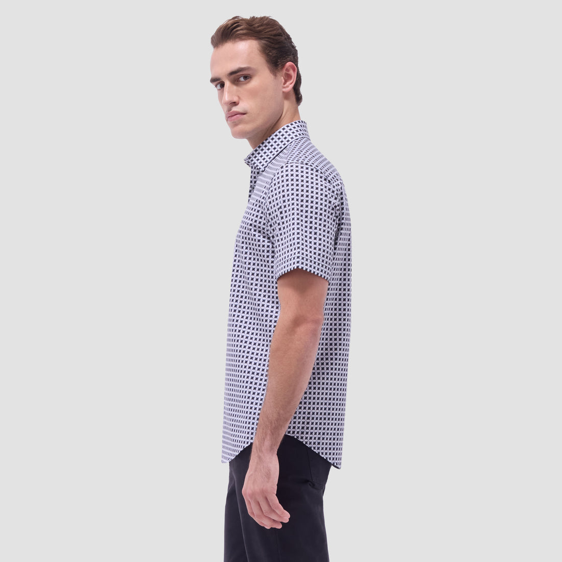 Miles Geometric OoohCotton Short-Sleeve Shirt