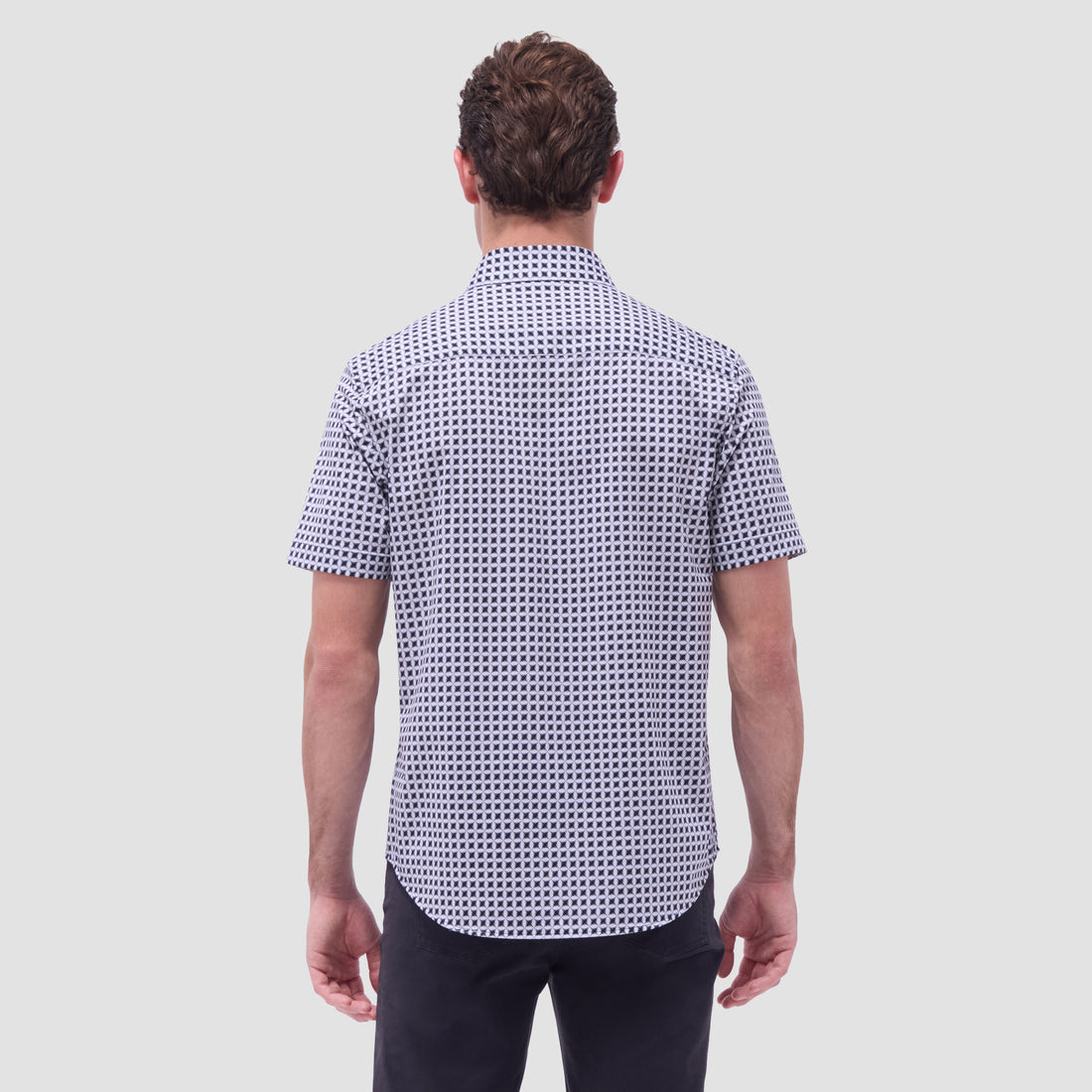 Miles Geometric OoohCotton Short-Sleeve Shirt