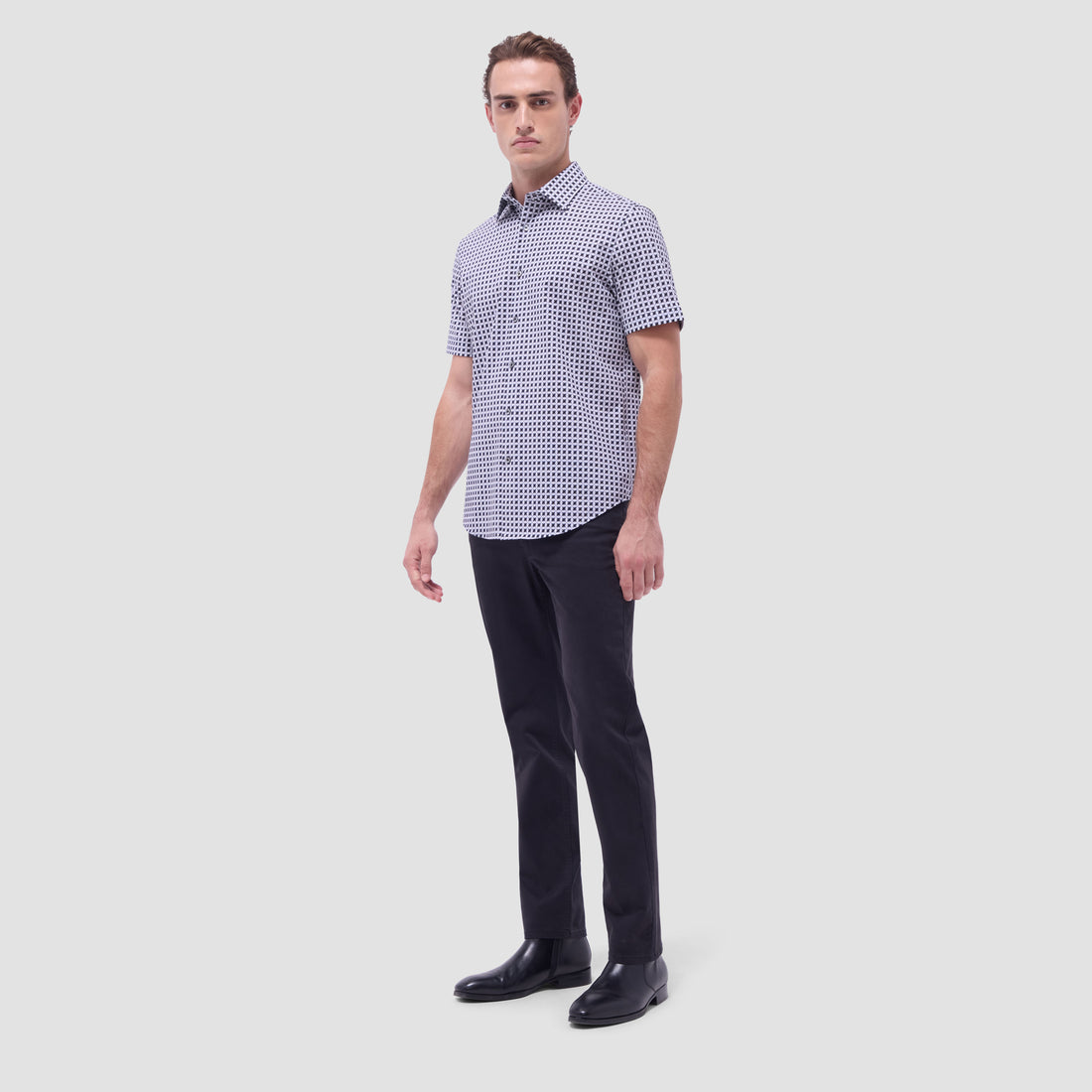 Miles Geometric OoohCotton Short-Sleeve Shirt