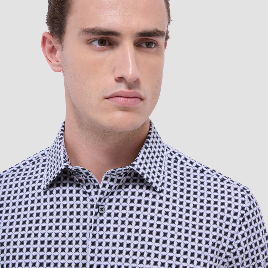 Miles Geometric OoohCotton Short-Sleeve Shirt