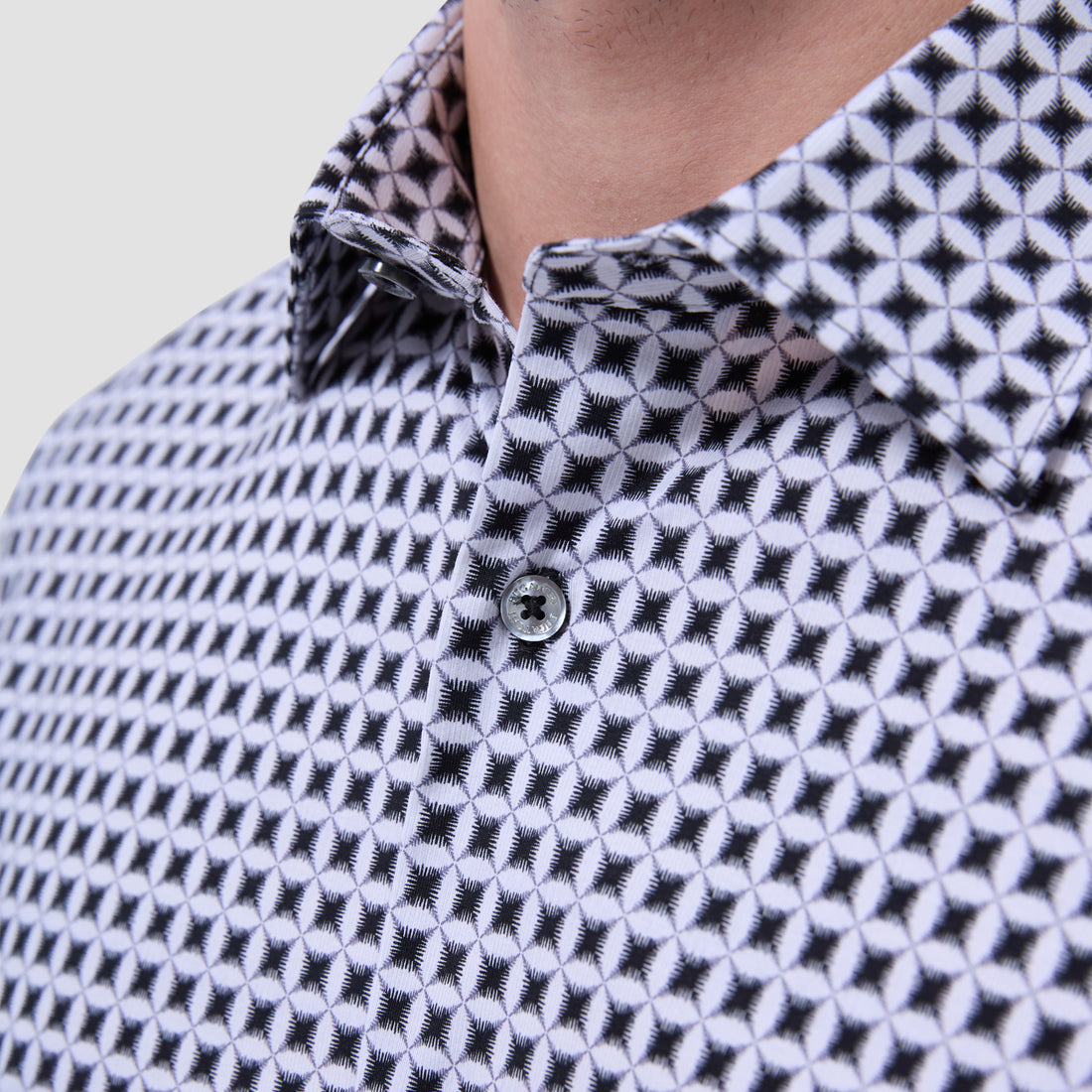 Miles Geometric OoohCotton Short-Sleeve Shirt