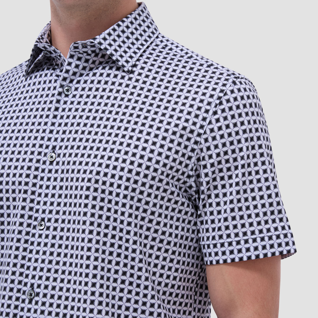 Miles Geometric OoohCotton Short-Sleeve Shirt