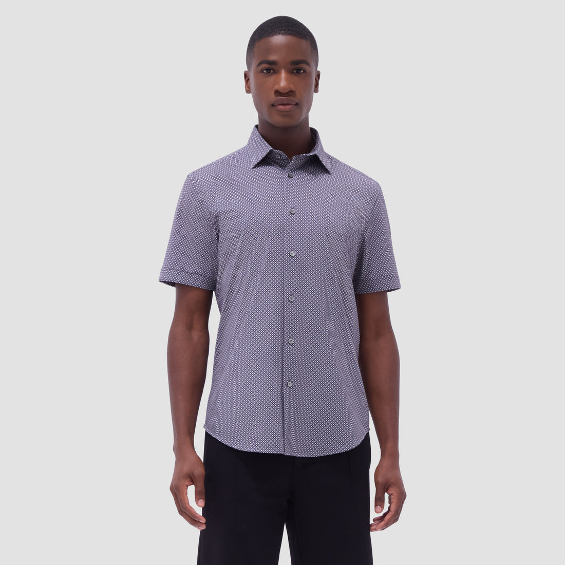 Miles Geometric OoohCotton Short-Sleeve Shirt