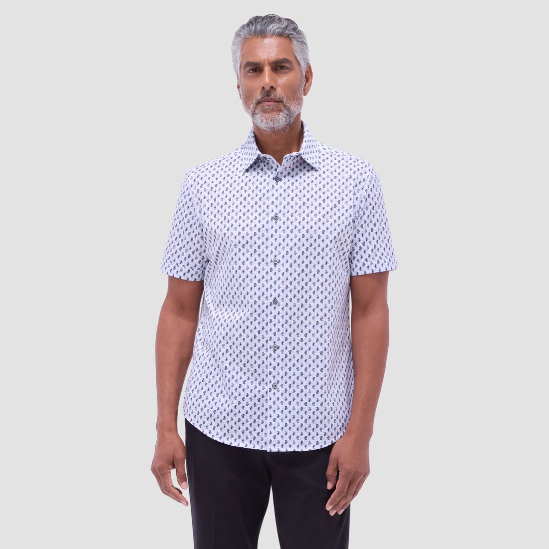 Miles Paisley OoohCotton Short -Sleeve Shirt