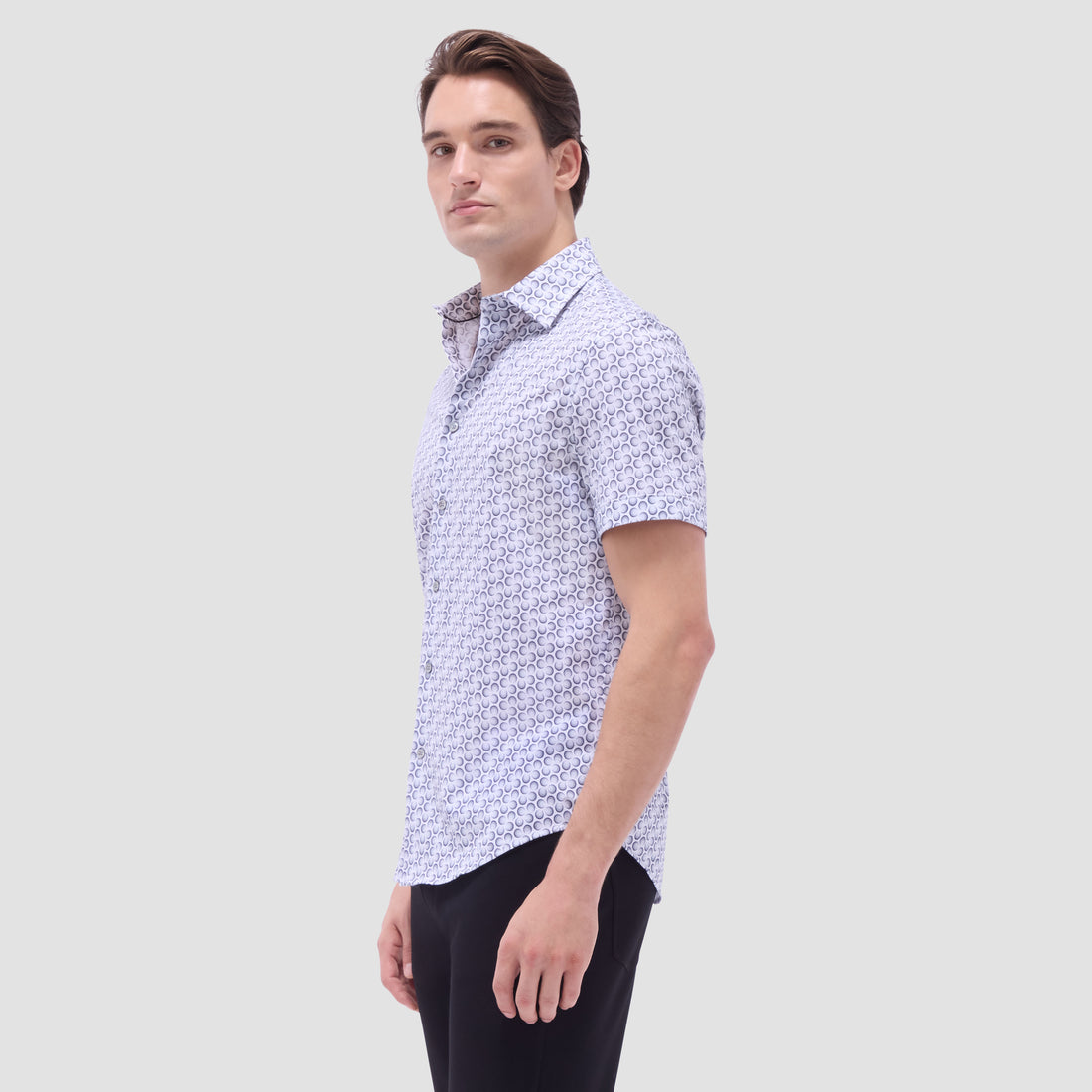 Miles Geometric OoohCotton Short -Sleeve Shirt