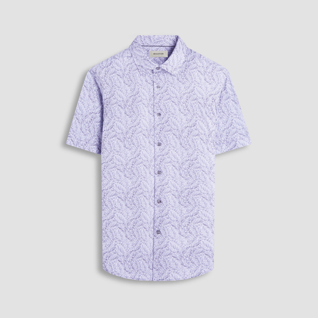 Miles Leaf Print OoohCotton Short -Sleeve Shirt