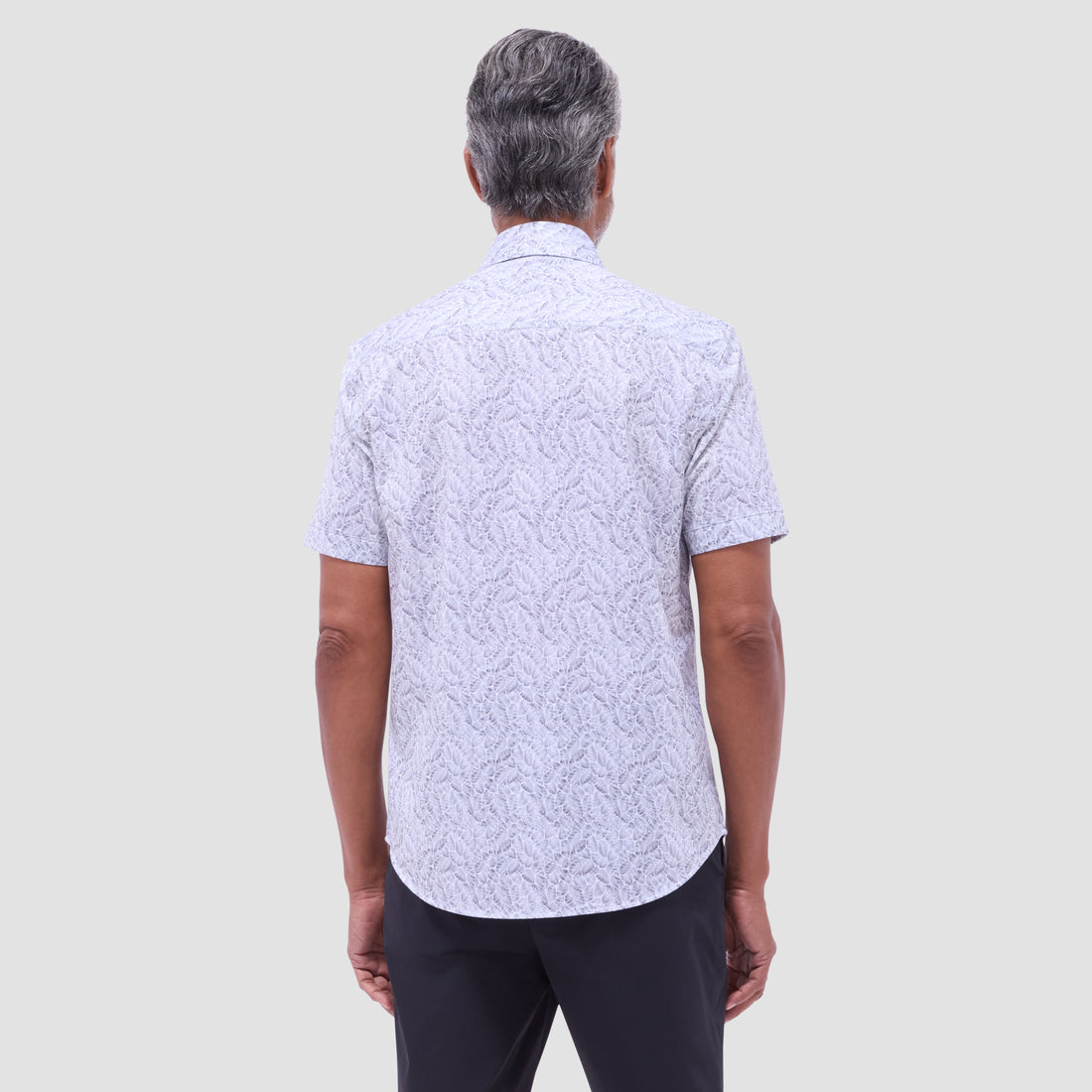 Miles Leaf Print OoohCotton Short -Sleeve Shirt