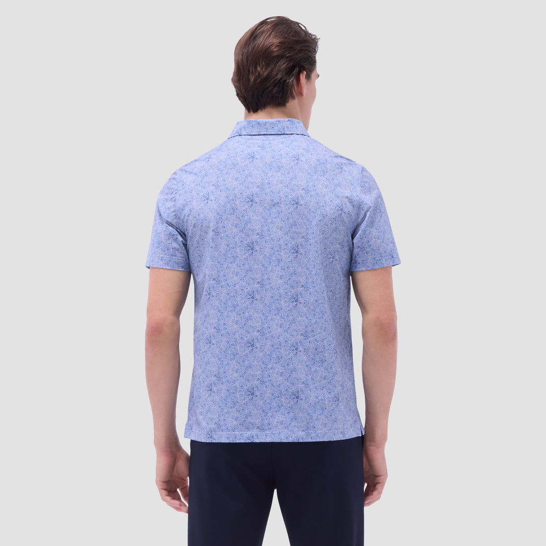 Victor Leaf Print OoohCotton Polo Shirt