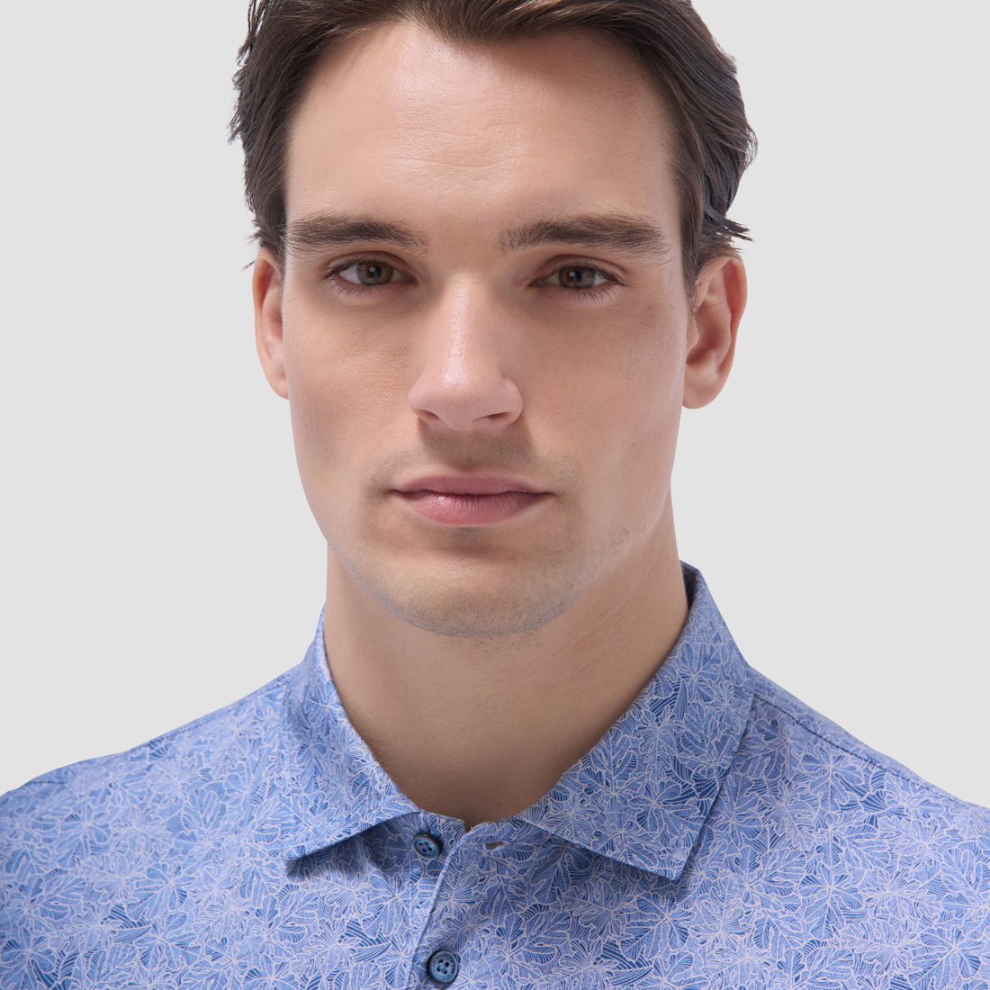 Victor Leaf Print OoohCotton Polo Shirt