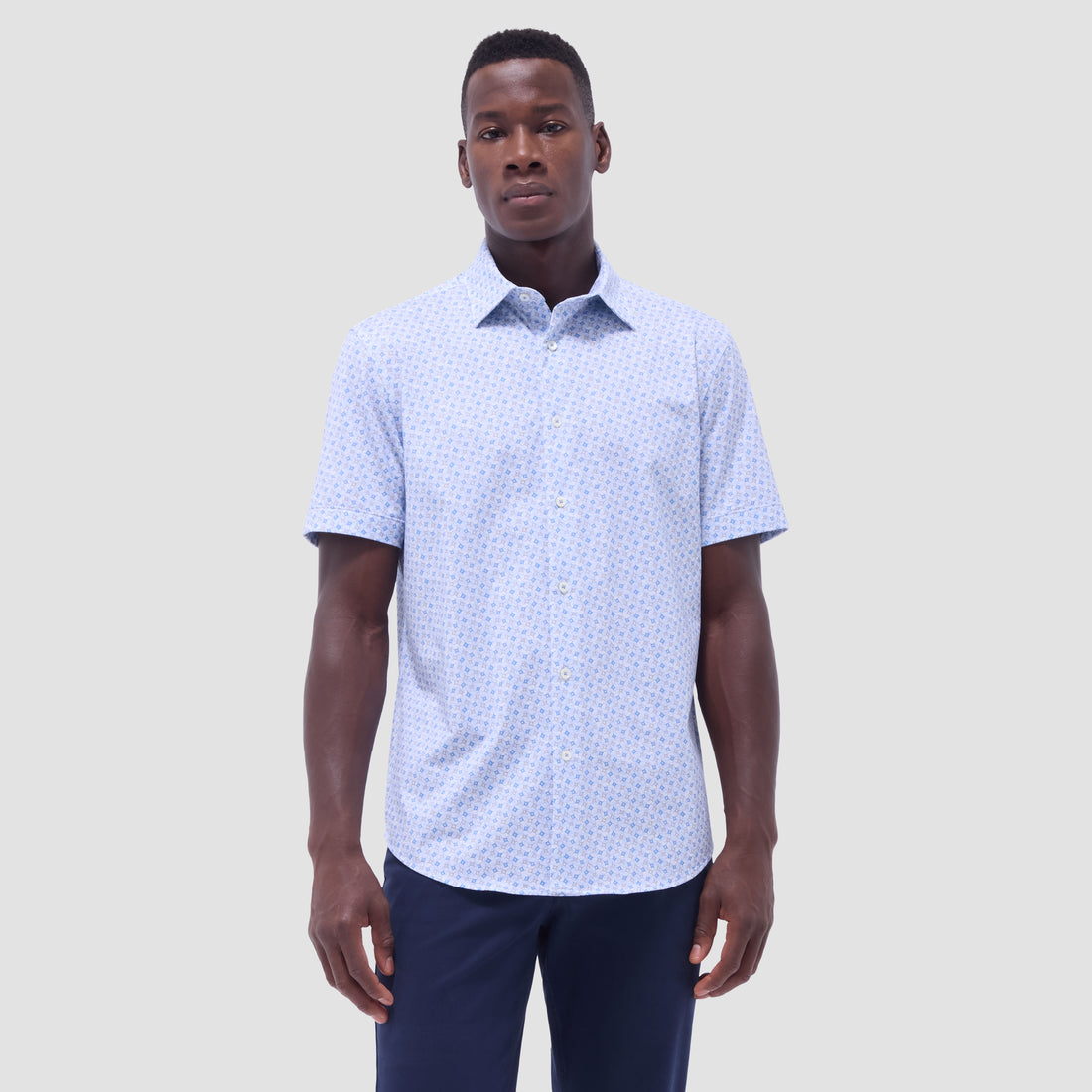 Miles Geometric OoohCotton Short-Sleeve Shirt