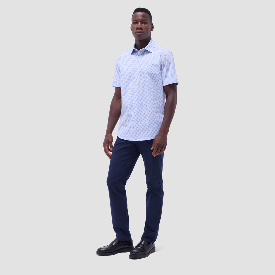 Miles Geometric OoohCotton Short-Sleeve Shirt