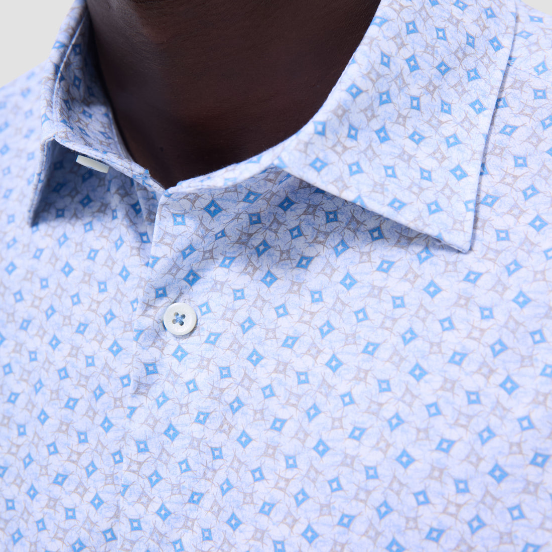 Miles Geometric OoohCotton Short-Sleeve Shirt