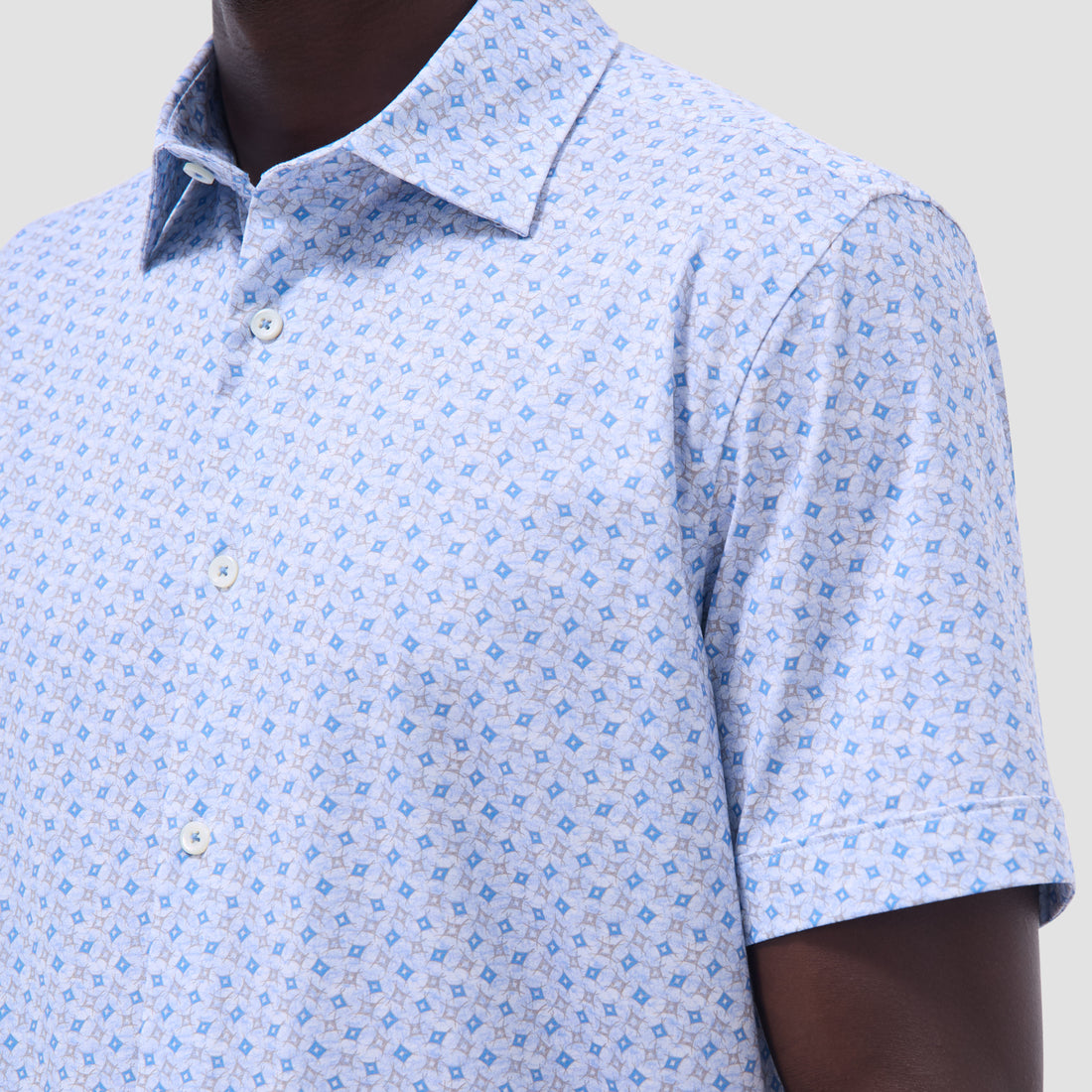 Miles Geometric OoohCotton Short-Sleeve Shirt