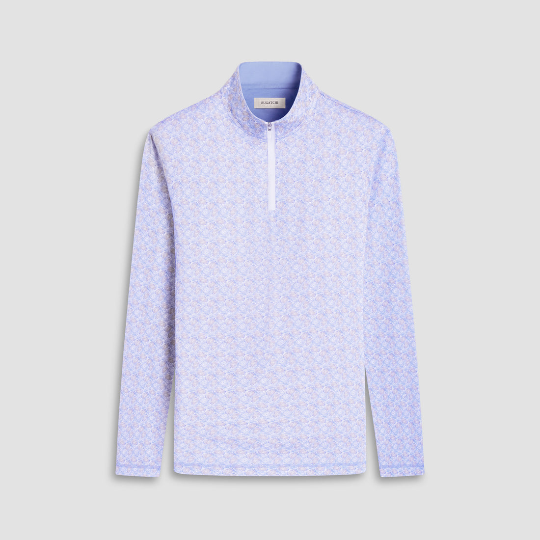 Anthony Leaf Print OoohCotton Quarter-Zip Pullover