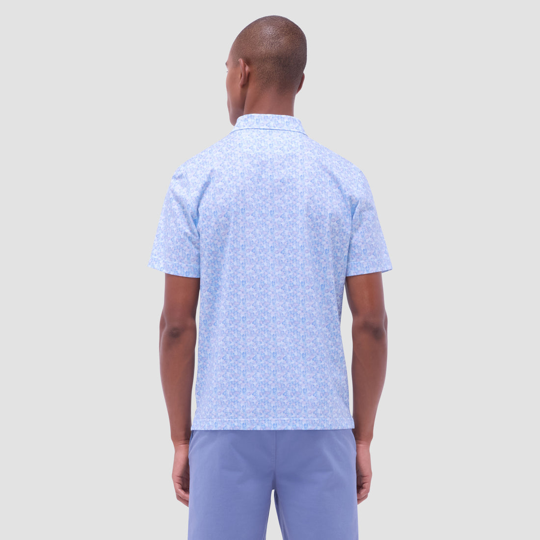 Victor Leaf Print OoohCotton Polo Shirt