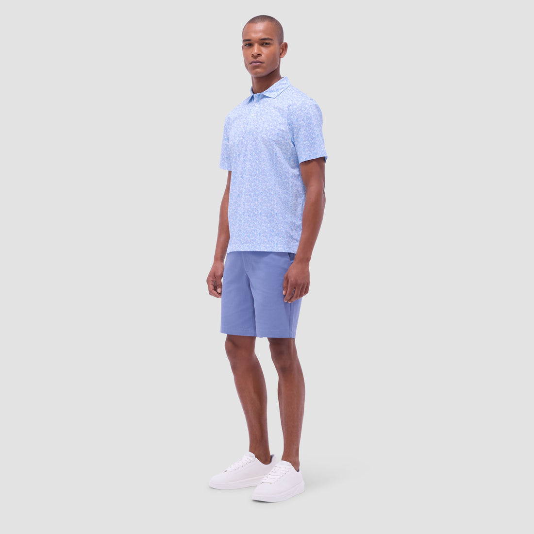 Victor Leaf Print OoohCotton Polo Shirt