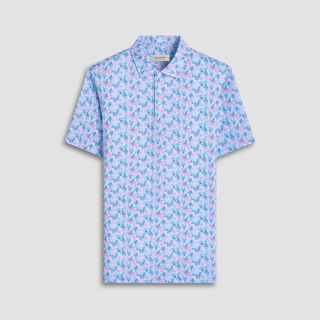 Victor Leaf Print OoohCotton Polo Shirt