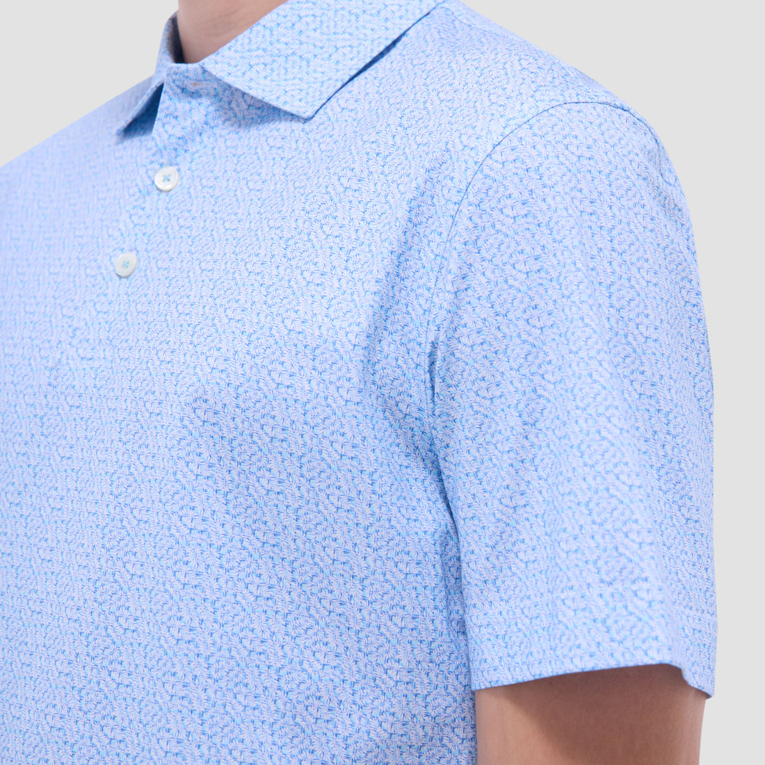 Victor Leaf Print OoohCotton Polo Shirt