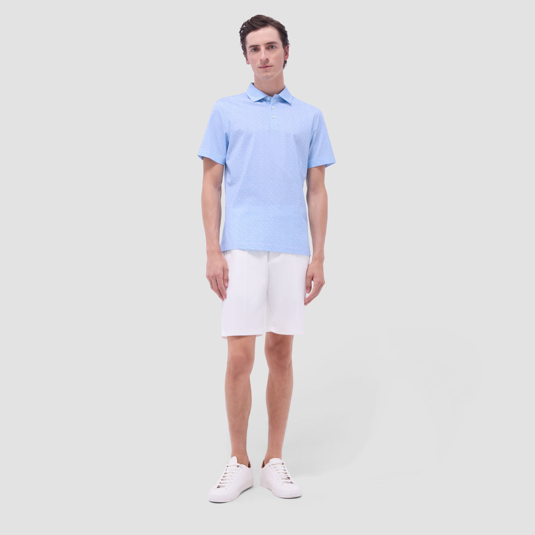 Victor Leaf Print OoohCotton Polo Shirt