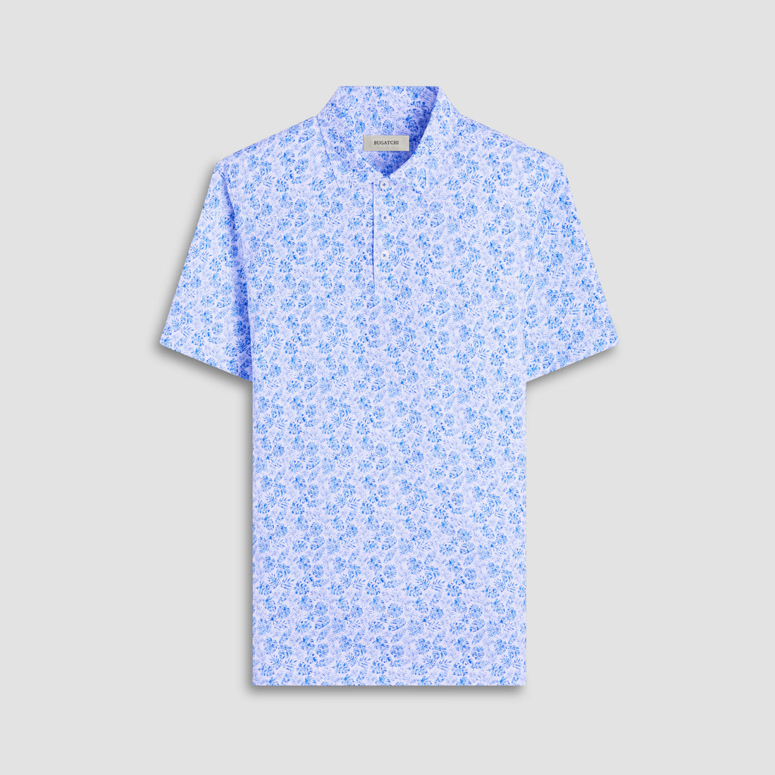 Victor Leaf Print OoohCotton Polo Shirt