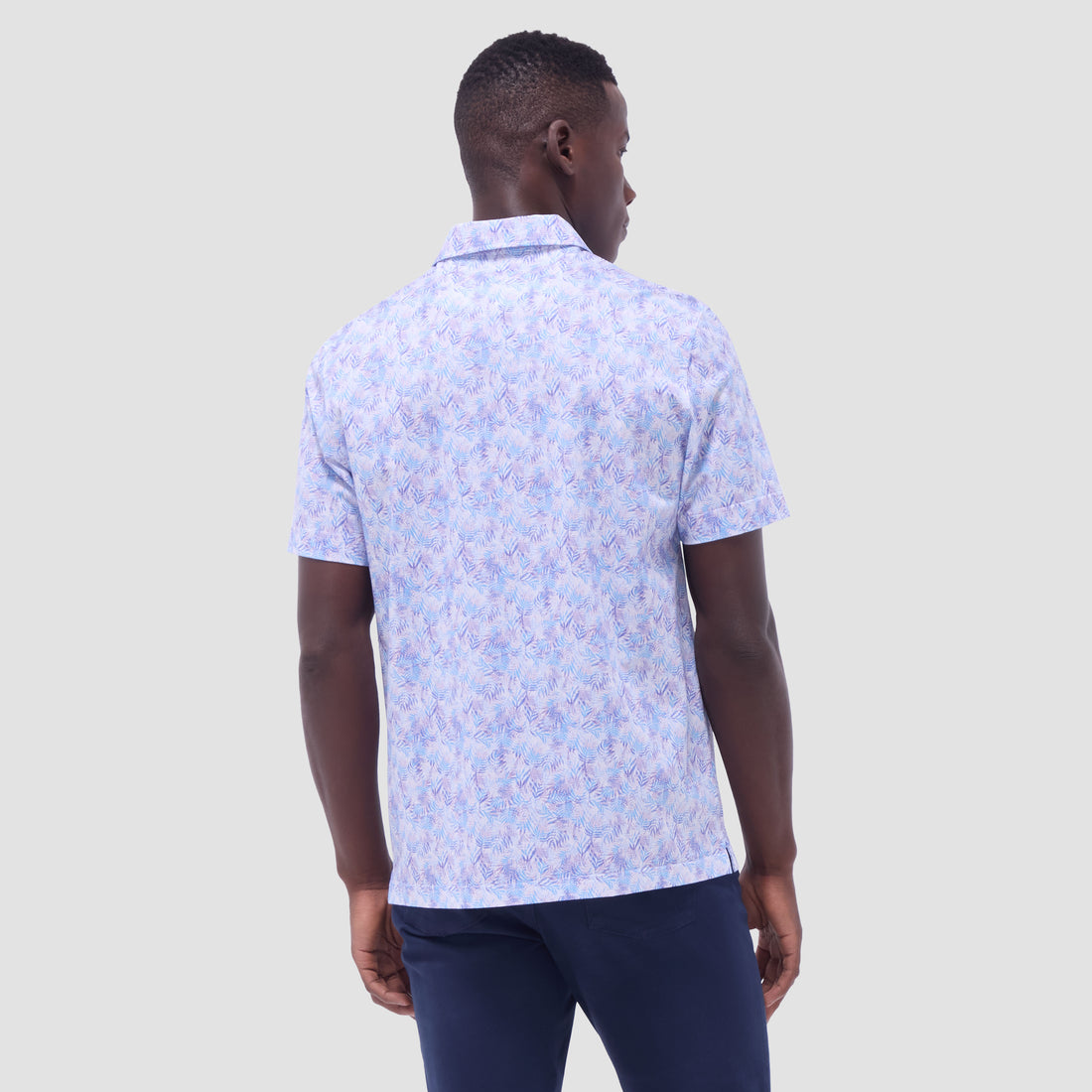 Victor Leaf Print OoohCotton Polo Shirt