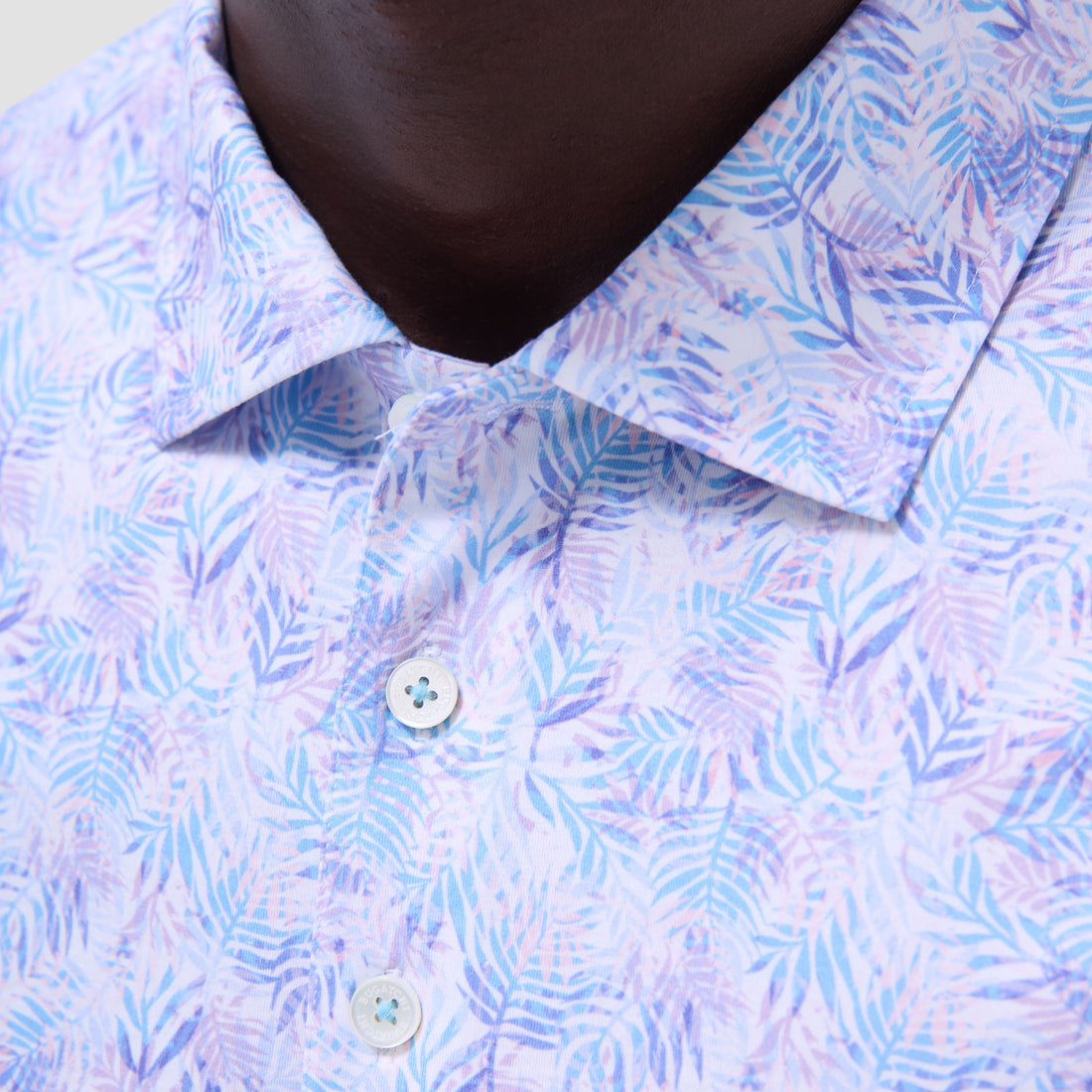 Victor Leaf Print OoohCotton Polo Shirt