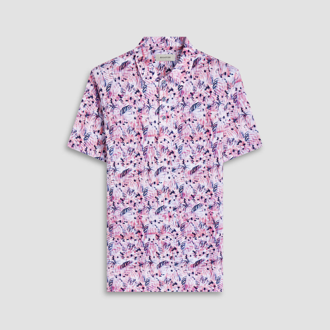 Victor Leaf Print OoohCotton Polo Shirt