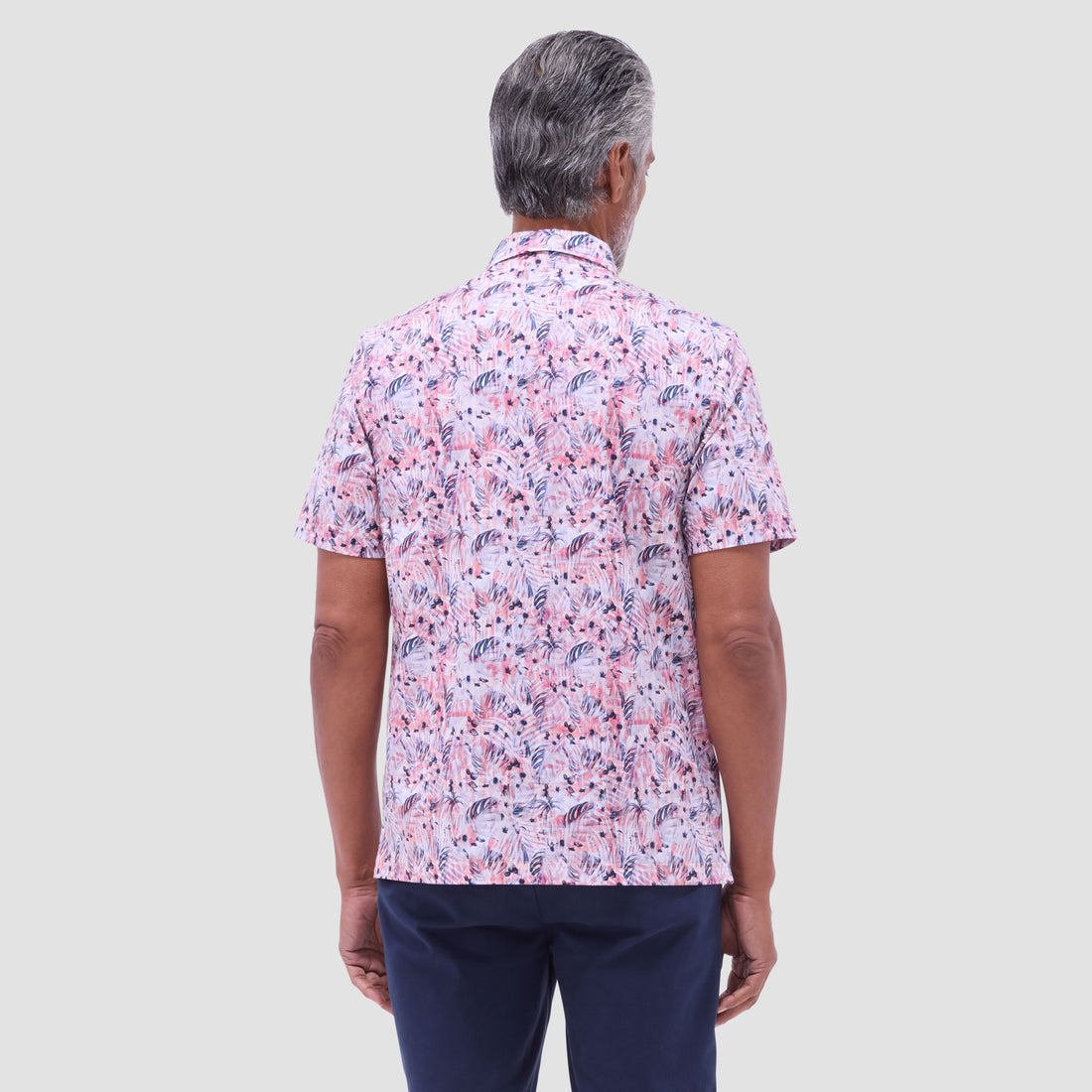 Victor Leaf Print OoohCotton Polo Shirt